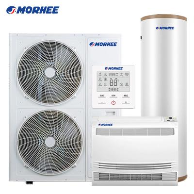 China Morhee Mini Greenhouse 5KW DC Inverter Outdoor Air Source To Water Heat Pump System For Water Heater And AC Air Conditioner for sale