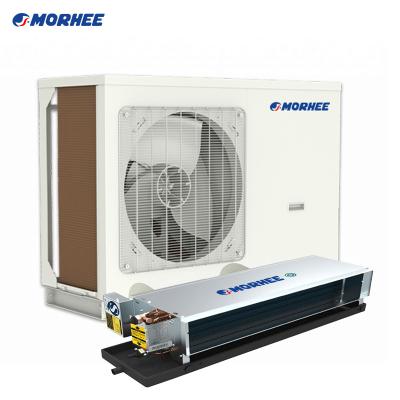 China Morhee Outdoor House Use Energy Saving Split Type Air Source To Ducted Water Heat Pump With Water Heater And Mini Air Conditioner for sale