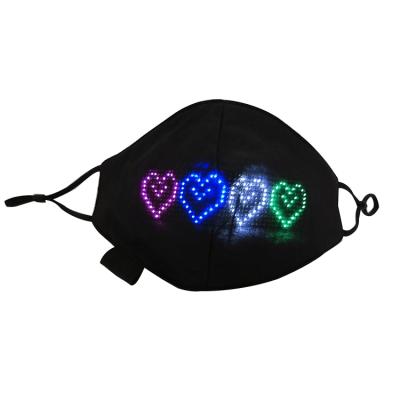 China Cotton Christmas Halloween Party Use LED APP Digital Display Mask for sale