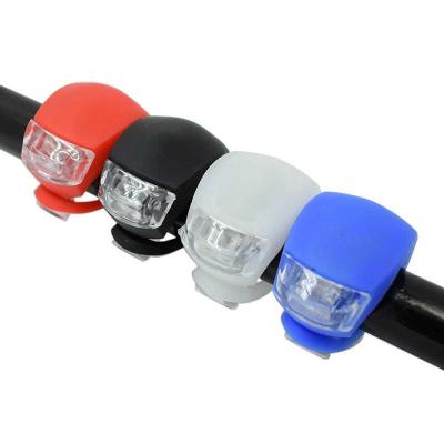 China Night Riding Waterproof Bike Accessories Light Headlight Flashinht Colorful Lead Silicone Warning LED Bike Light for sale