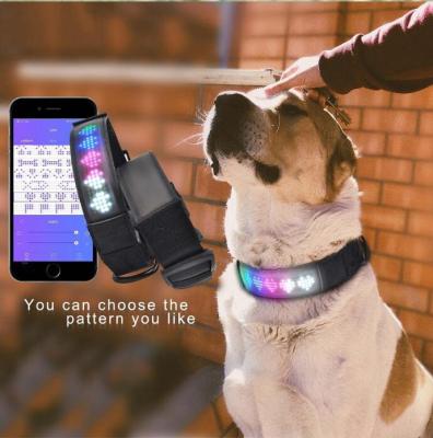 China 2021 New Wholesale Custom Designer Adjustable LED Dog Collar Reflective Fancy Pet Collars For Dogs for sale