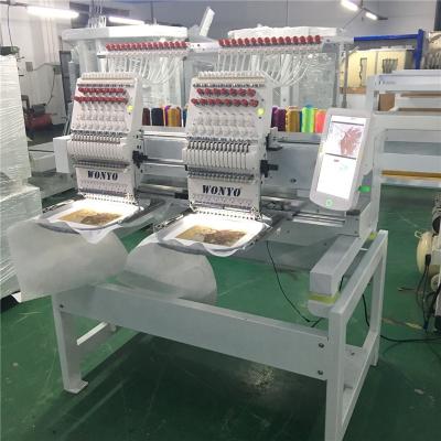 China Garment Shops Two Head Computerized Same Wonyo Embroidery Machine Price Of Hat T-shirt Hat Embroidery Machine for sale