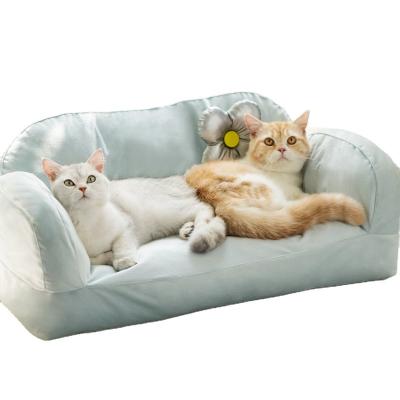 China New Arrivals Breathable Cat Nest Sofa Luxury Dog Sofa Bed Pet Cushion Autumn and Winter Cat Sofa Bed Wholesale for sale