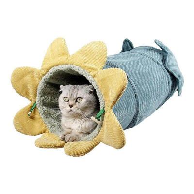 China 2022 Breathable Cat Toys Collapsible Cat Tunnel Rolling Earthworm Shelter Cat Bed Pet Supplies Warm Breathable for sale