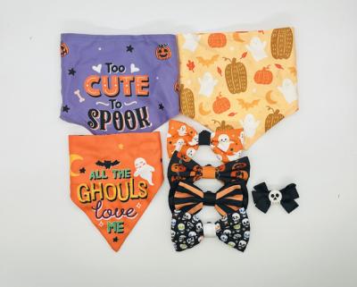 China Various Pattern Dog Viable Bow Tie Collar Bib Dog Costume Main Pet Halloween Scarves Halloween Costume for sale