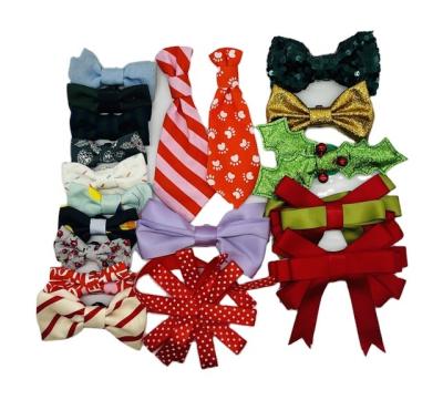 China 2022 Viable Personalized Dog ChristmasAccessories Handmade Pet Cat Bow Tie Dog Bow Tie For Pet Christmas Necktie for sale