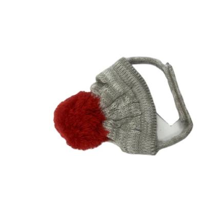 China Mini Pet 2022 Knitted Gray Christmas Hat Christmas Ball Pet Viable Red Christmas Costume Props Toy With Reasonable Price for sale