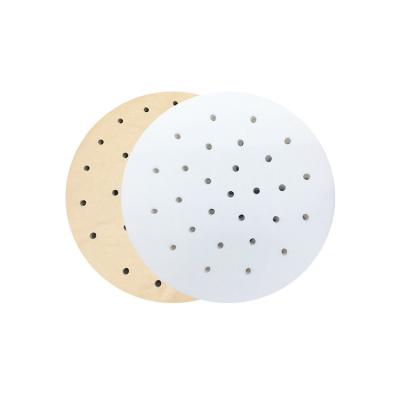 China Round And Square Oil Steamer High Temperature Resistant Air Fryer Paper Greaseproof Baking Paper With Hole For Steamer for sale