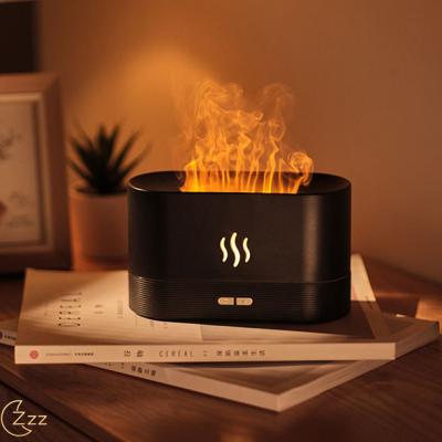 China Hotel Ultrasonic Flame Diffuser Humidifier USB Flame Humidifier Essential Oil Aroma Diffusers for sale