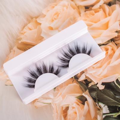 China Private label eyelashes natural 3d seller eyelash OEM natural fluffy long silk eyelash with lashpackaging box for sale