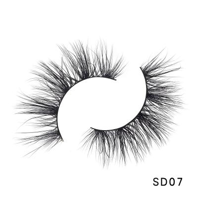 China 3D Mink Eyelash Cotton Eyelash 0.07MM Natural Long False Black Long Stem Custom Packaging Natural for sale