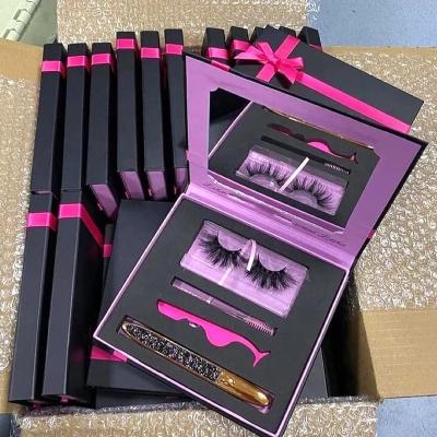 China Wholesale Hand Made Thick Black Rod 0.07MM 3d 25mm Cotton Mink Bulk Lashes for sale