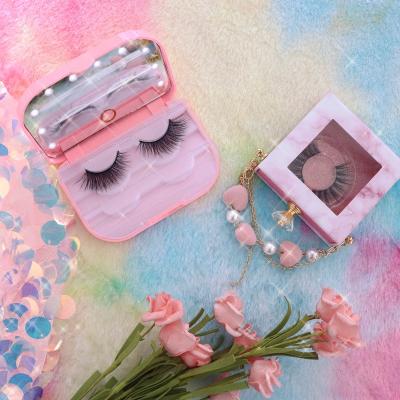 China 2021 New Arrivals Natural Qingdao Long Lashes 3D Wholesale Fake Mink Eyelashes for sale