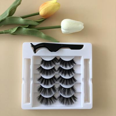 China Wholesale Sensitive Natural Magnetic Eyelashes Private Label 5 Pair Magnetic Eyelashes Magnetic Eyelashes for sale