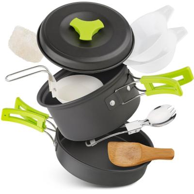 China Sustainable Outdoor Camping Portable Cookware Equipment Cooking Mess Kit for sale