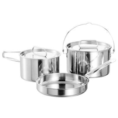 China Viable Aluminum Cookware Kit Outdoor Backpacking Hiking Cookware for sale