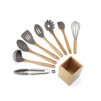 China Viable Set of Gray Silicone Cooking Utensils Kitchen Utensils for sale