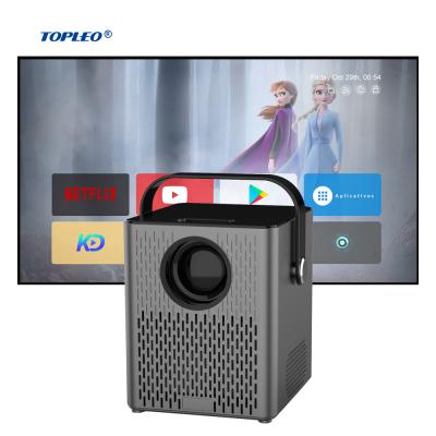 China Internet Topleo Smart Android Built-in LCD Projector Led Picture Technology Support Timing Screen Share For Mobile Phone for sale