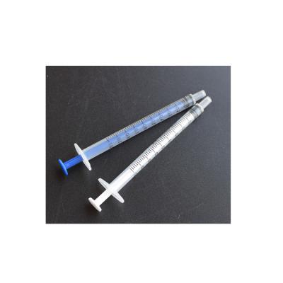 China Professional Plastic Syringe Machine Supply 1ml PP Syringes Disposable Metal Tent Eyelet 1ML for sale