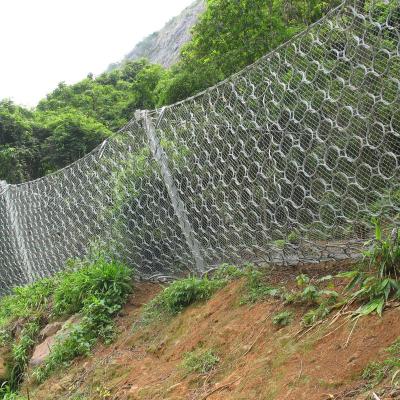 China Chain Link Mesh SNS Slope Protection Network Hexagonal Retaining Wall Wire Mesh Gabion Wall Wire Netting For Stone Wall for sale