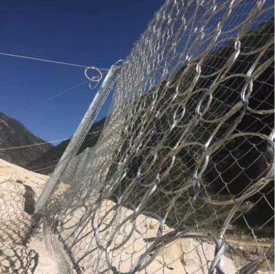 China Flexible Chain Link Mesh Slope Protection Mesh SNS Mountain Protection Netting Safety Rockfall Wire Rope Netting for sale