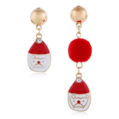 China 2021 Fashion Factory Offered Hotsale Women Gold Ball Plated Christmas Drop Earrings for sale