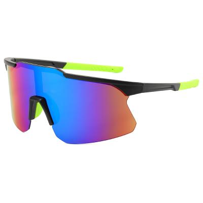 China New Fashion UV400 Large Area Color Sun Glasses Unisex Sports Sunglasses Outdoor Protective PC Frame for sale