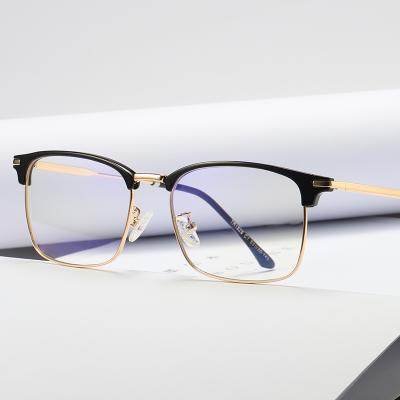 China Anit 2021 High Quality Luxury TR90 Gold Light Glasses No Prescription Tempered Ray Glasses No Prescription Tempered Light Glass Eyewear for sale