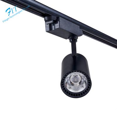 China Desktop COB 25w Rail Black Hanging Flexible Gallery Spotlights Magnetic Spot Light Led Track Lights for sale