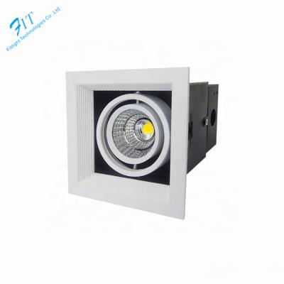 China Desktop Adjustable Rotatable 360 ​​Degree Dimmable Recessed Mounted 10w Led Grill Light for sale