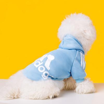 China New Autumn Winter Dog Clothing Leisure Clothes Stocked Two Leg Cat Dog Clothes Teddy Bear Jumpsuit Sports for sale