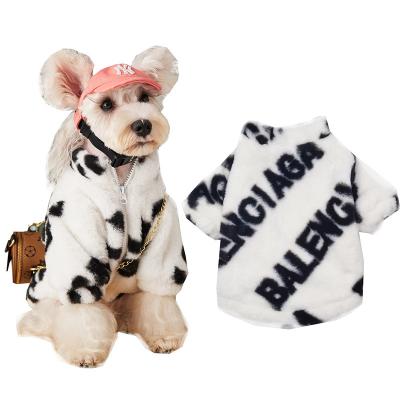 China New Sustainable Pet Clothing New Arrival Autumn/Winter Teddy Schnauzer Bear Thickness Warm Clothes Dog Fur Fashion Coat for sale