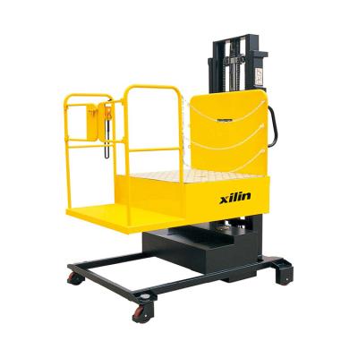 China Hotels Xilin 3.5m/4.5m Semi-Electric Order 400KG Picker With Solid Slip Resistant Floor For Large Working Area for sale