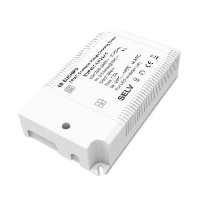 China Plastic TRIAC/ELV 200-240V 24V 40W Smart Led Lightweight Triac Constant Voltage Dimming Driver for sale