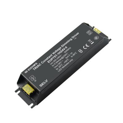 China Metal 89% High Efficiency 3.1A Output Triac 200-240V Constant Voltage 24v Dimmable LED Driver 75W for sale