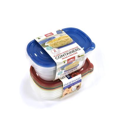 China Wholesale 2 Pcs 5pcs Rect Heatable Food Storage Container Set With Lid for sale