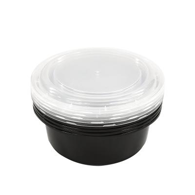 China Freshness Preservation Plant Direct Plastic Round 5 Pcs Lunch Box Round Meal Prep Box Round Plastic Container for sale