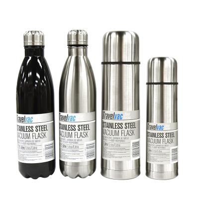 China Wholesale PORTABLE Minimalist Stainless Steel 500ml 1L Style Sport Water Bottle Stainless Steel 500ml 1L Vacuum Bullet Flasks And Thermoses for sale