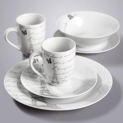 China Viable Made In China Wholesale Luxury Ceramic Plates Dinnerware Set For Wedding Banquet Dinner Set for sale