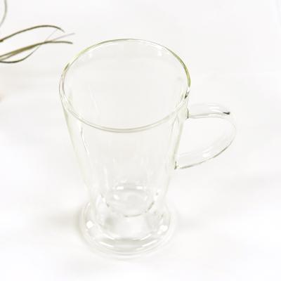 China High Viable Manufacturer Lead Free Borosilicate Large Glass Coffee Mug for sale