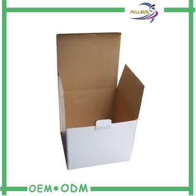 China Stable White Glossy Customized Corrugated Paper Box Fashion Design for sale