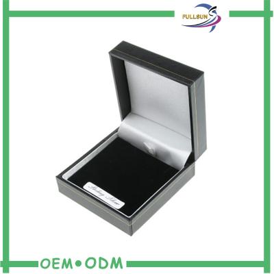 China Matte Black Paper Gift Box Luxury Jewelry Gift Packaging Foil Stamp for sale