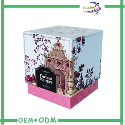 China Luxury Square Paper Candle Packaging Boxes / Candle Gift Box With Custom Printing for sale