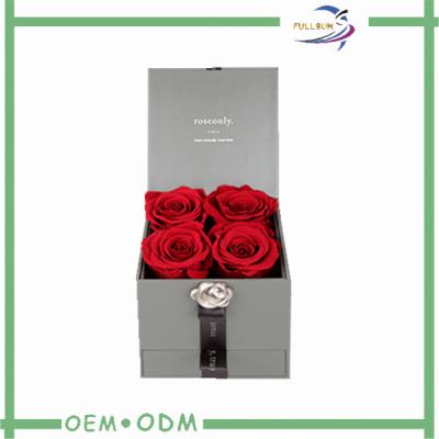 China Fresh Flower Box Never Fade Preserved Fresh Flower Delivery Box With 4 - 5cm for sale