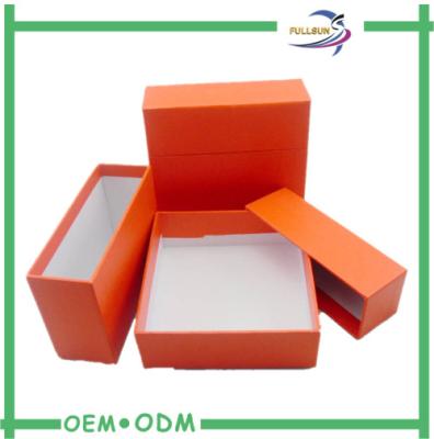 China Lovely Orange Cosmetic Gift Sets  , Paper Board Makeup Storage Box for sale