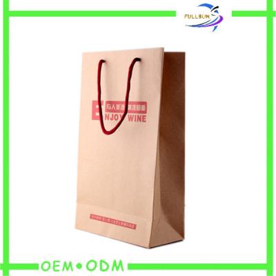 China Fashion Brown Retail Paper Shopping Bags ODM \ OEM Accept for sale