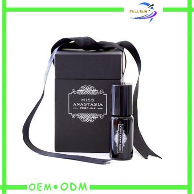 China Personalized Skin Care Paper Perfume Box Packaging black Color for sale