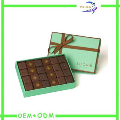 China Custom Printing Luxury Chocolates Gift Packs Coated Paper With Lid for sale