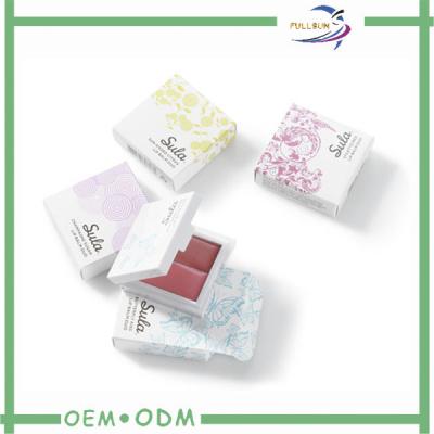 China Novelty Blush Cosmetic Gift Box Square Package CMYK 4 color offset printing for sale