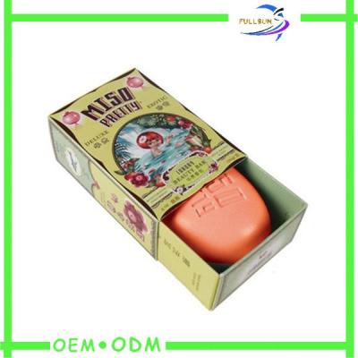 China Kraft Cardboard Paper Soap Gift Box Handmade Sing Packaging SGS / FSC for sale